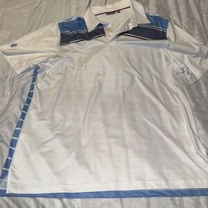 Ashworth Men's Striped Short Sleeve Golf Polo Shirt Size XL